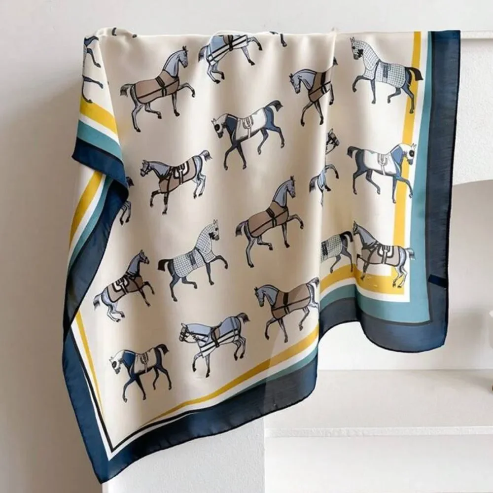Equestrian Print Scarf N1332